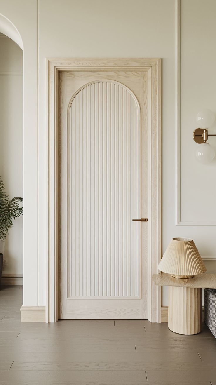 Modern Interiors with White Pine Groove Door Detailing