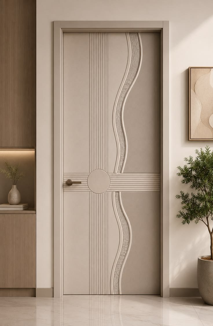 Print Ready Luxury Wavy Laminate Door Skin Design