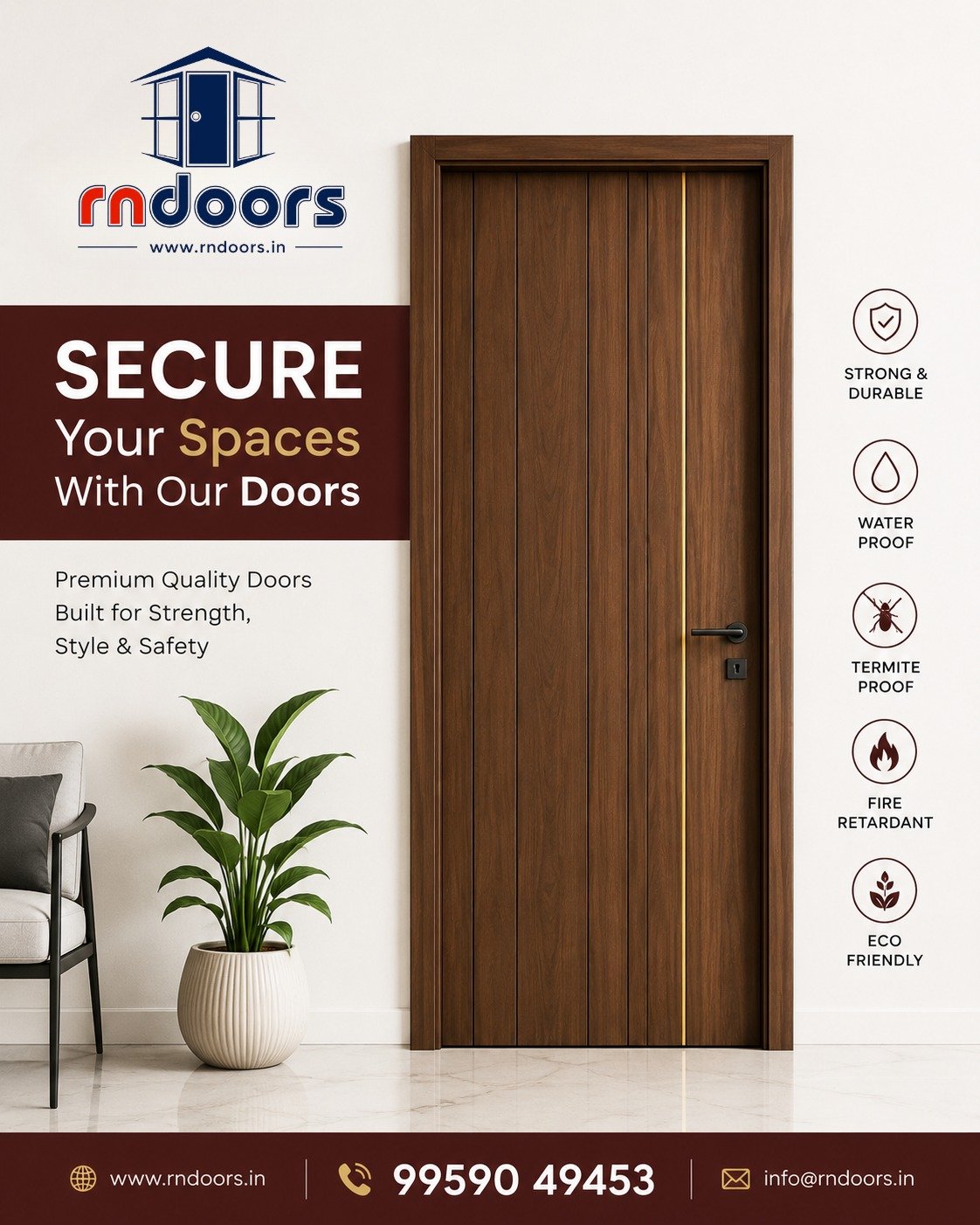 Customized Wooden Doors & uPVC Windows for Homes in Hyderabad | RNdoors